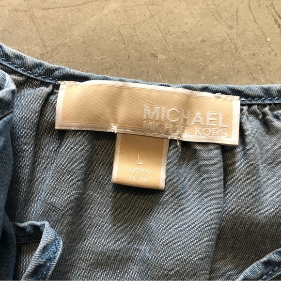 Michael Kors Cold Shoulder Chambray Dress - Picture 7 of 11